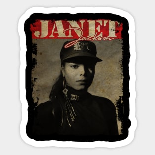 TEXTURE ART- JANET JACKSON 70S 4 Sticker